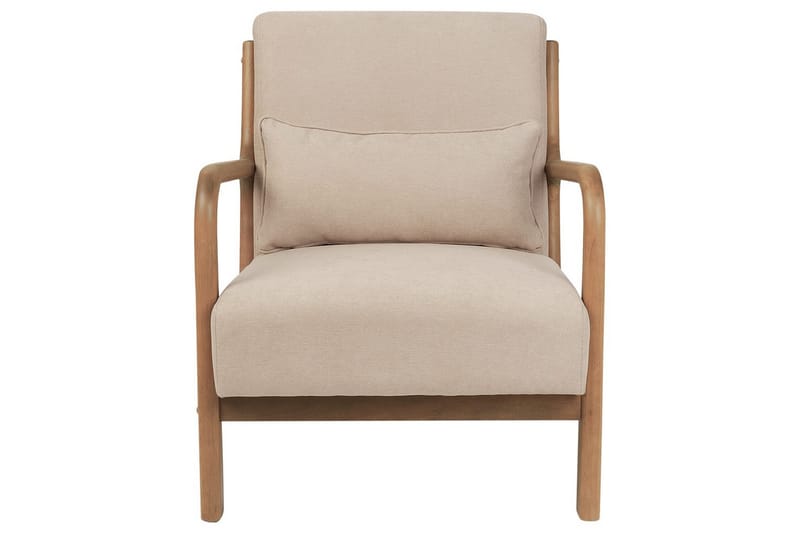 Fåtölj Skovde - Beige, ljust trä - Möbler - Stolar & fåtöljer - Fåtölj