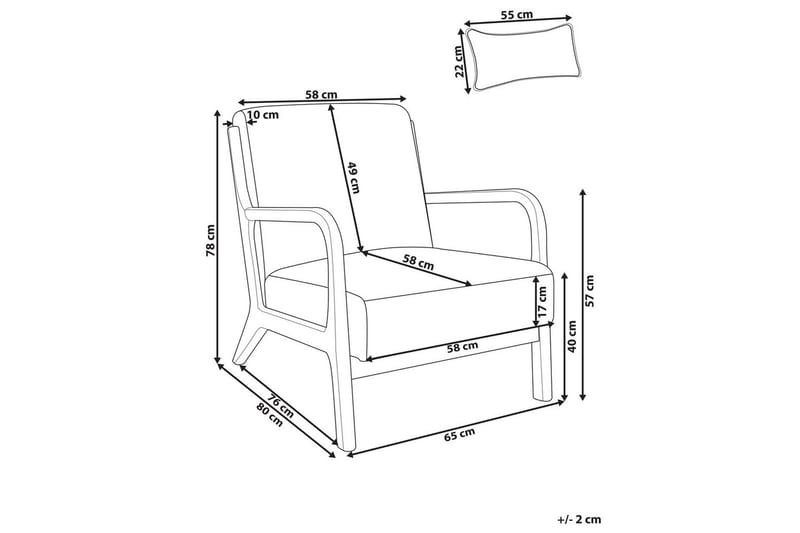 Fåtölj Skovde - Beige, ljust trä - Möbler - Stolar & fåtöljer - Fåtölj
