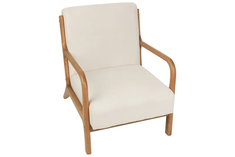 Fåtölj Skovde - Ljusbeige, ljust trä - Möbler - Stolar & fåtöljer - Fåtölj