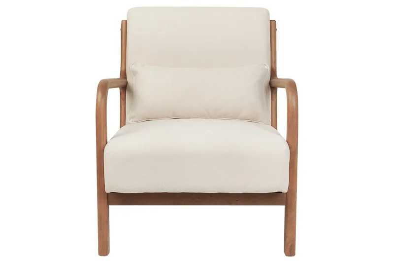 Fåtölj Skovde - Ljusbeige, ljust trä - Möbler - Stolar & fåtöljer - Fåtölj