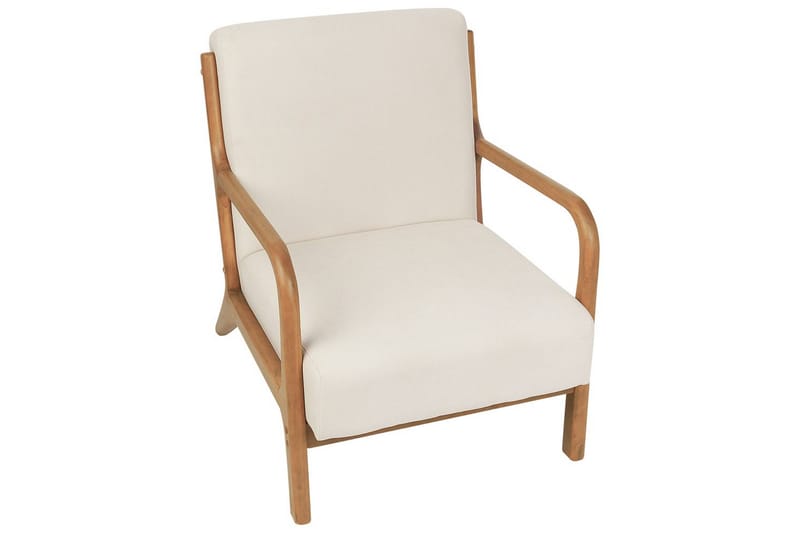 Fåtölj Skovde - Ljusbeige, ljust trä - Möbler - Stolar & fåtöljer - Fåtölj