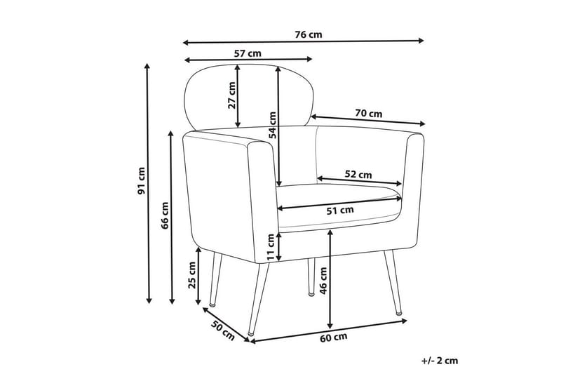 Fåtölj Soby - Ljusgrå, svart - Möbler - Stolar & fåtöljer - Fåtölj