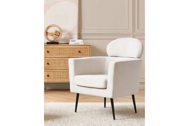 Fåtölj Soby - Vit, Svart - Möbler - Stolar & fåtöljer - Fåtölj