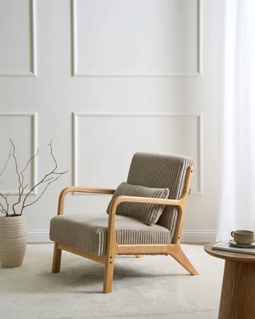 Fåtölj Sorsele - Ljusbrun, beige - Möbler - Stolar & fåtöljer - Fåtölj