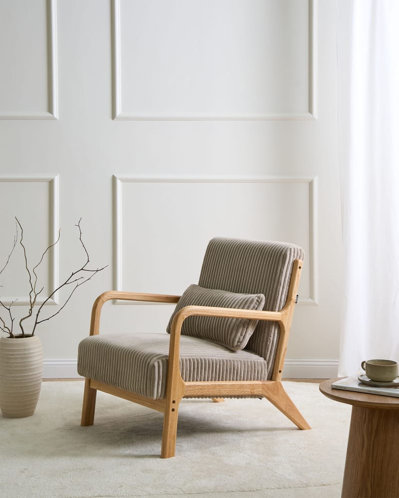 Fåtölj Sorsele - Ljusbrun, beige - Möbler - Stolar & fåtöljer - Fåtölj