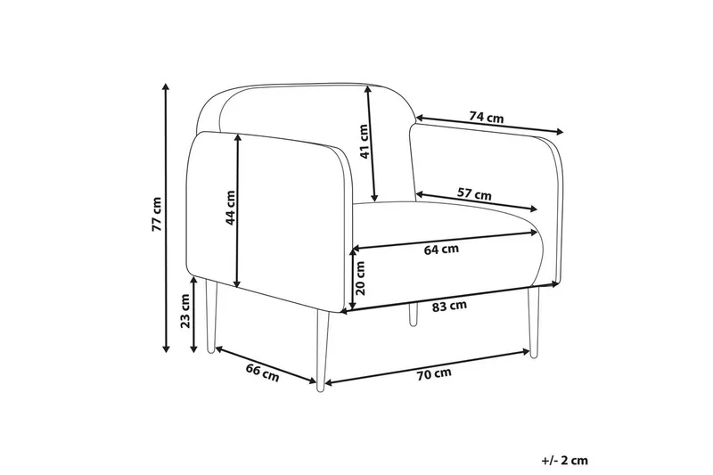 Fåtölj Stouby - Beige, svart - Möbler - Stolar & fåtöljer - Fåtölj