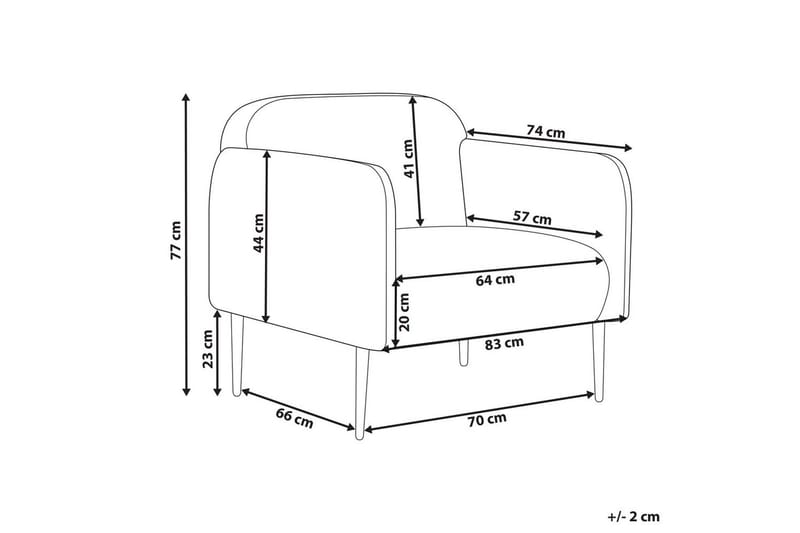Fåtölj Stouby - Beige, svart - Möbler - Stolar & fåtöljer - Fåtölj