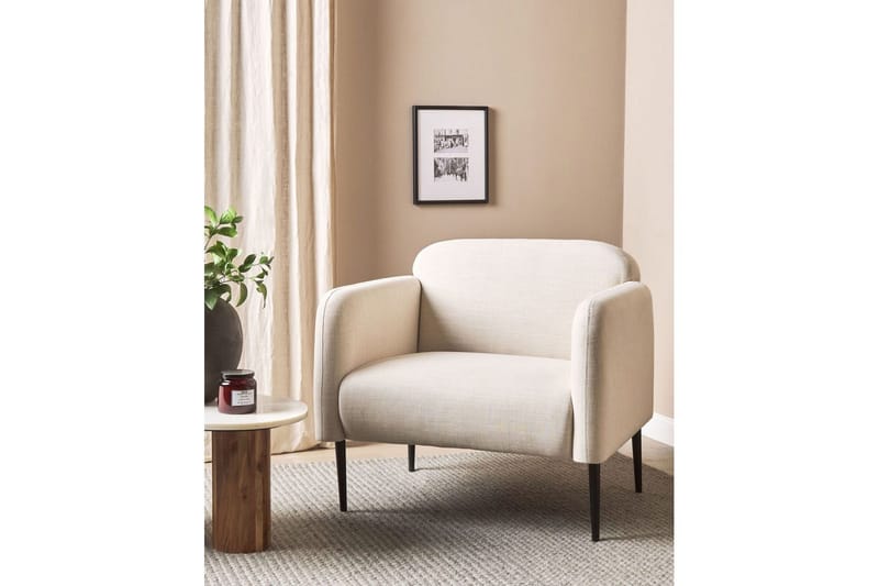 Fåtölj Stouby - Beige, svart - Möbler - Stolar & fåtöljer - Fåtölj
