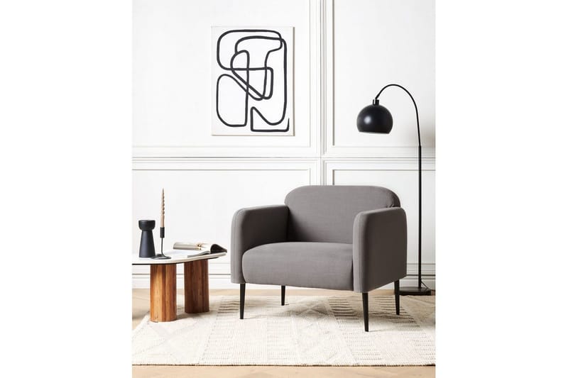 Fåtölj Stouby - Grå, svart - Möbler - Stolar & fåtöljer - Fåtölj