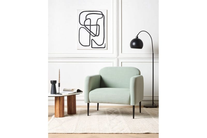 Fåtölj Stouby - Grön, Svart - Möbler - Stolar & fåtöljer - Fåtölj