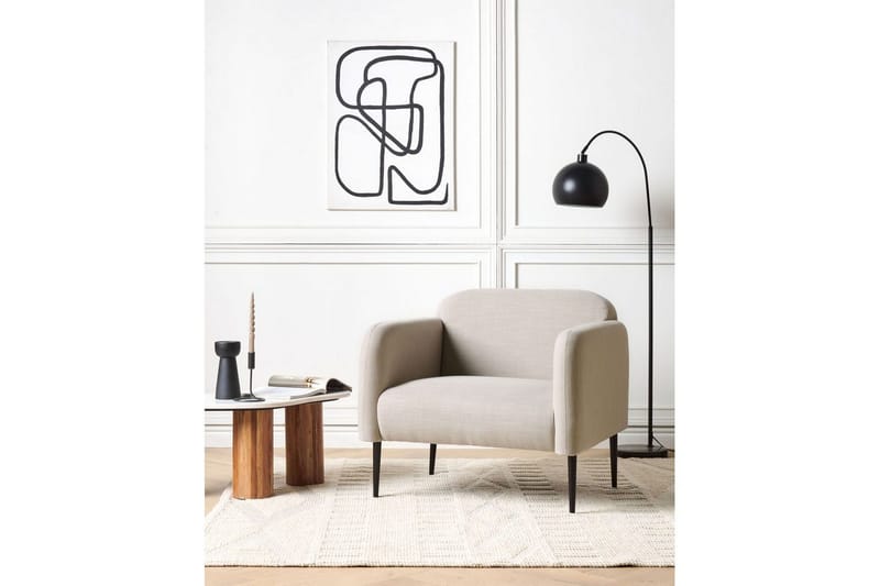 Fåtölj Stouby - Taupe, svart - Möbler - Stolar & fåtöljer - Fåtölj