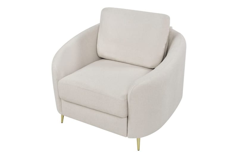 Fåtölj Trosa - Beige, guld - Möbler - Stolar & fåtöljer - Fåtölj