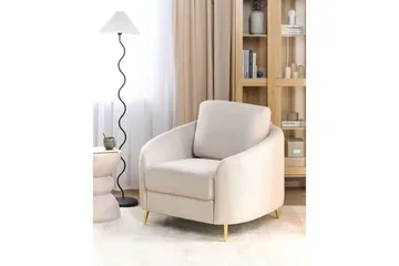 Fåtölj Trosa - Beige/guld - Möbler - Stolar & fåtöljer - Fåtölj