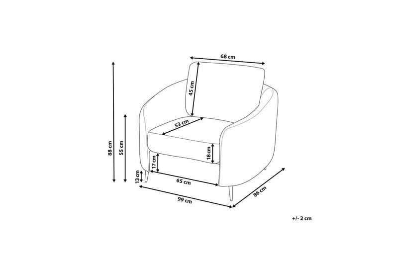 Fåtölj Trosa - Grå, guld - Möbler - Stolar & fåtöljer - Fåtölj