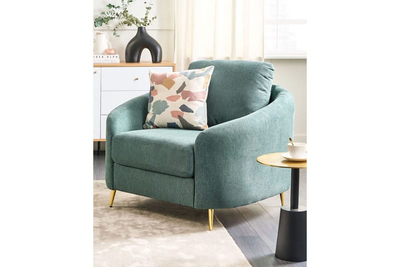 Fåtölj Trosa - Grönt, guld - Möbler - Stolar & fåtöljer - Fåtölj