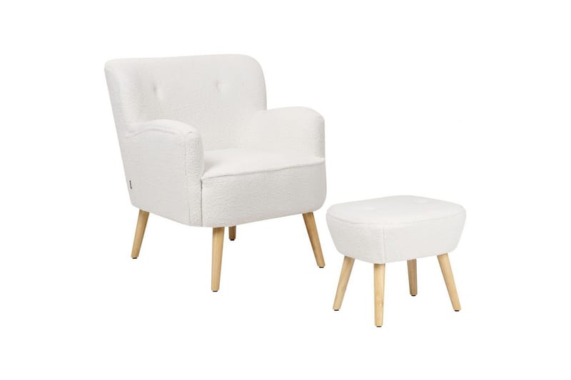 Fåtölj Tumba - Vit, Svart - Möbler - Stolar & fåtöljer - Fåtölj