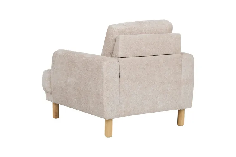 Fåtölj Tuve - Beige, ljust trä/Bouclé - Möbler - Stolar & fåtöljer - Fåtölj