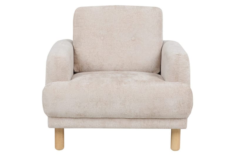 Fåtölj Tuve - Beige, ljust trä/Bouclé - Möbler - Stolar & fåtöljer - Fåtölj