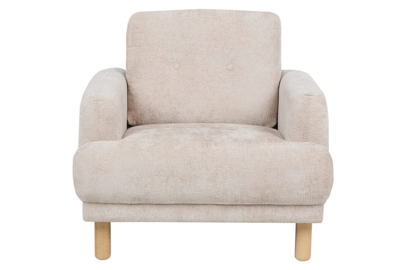 Fåtölj Tuve - Beige, ljust trä/Bouclé - Möbler - Stolar & fåtöljer - Fåtölj