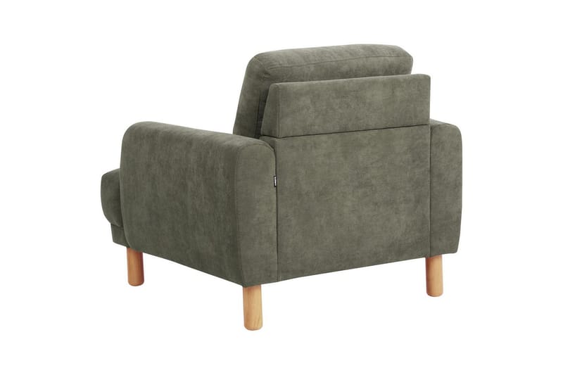 Fåtölj Tuve - Grönt, ljust trä/Manchestertyg - Möbler - Stolar & fåtöljer - Fåtölj