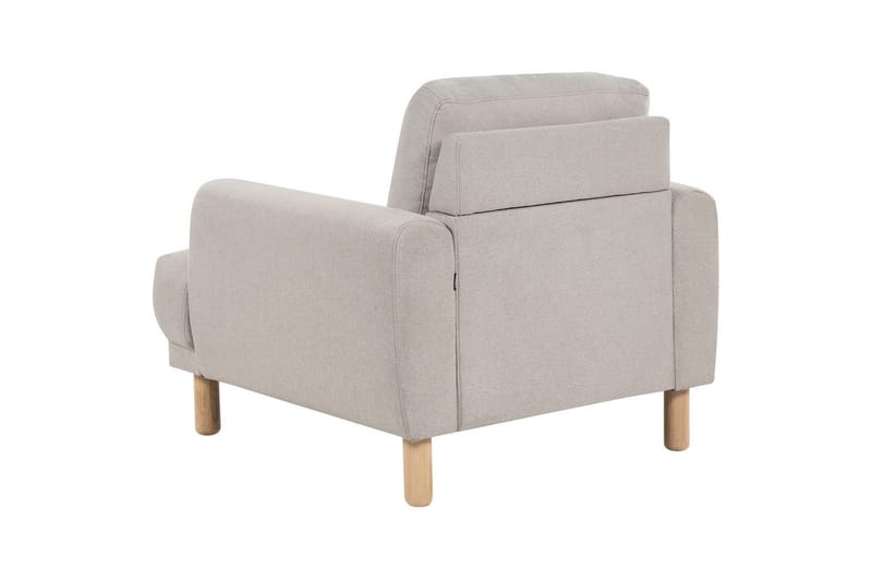Fåtölj Tuve - Taupe, ljust trä/Polyester - Möbler - Stolar & fåtöljer - Fåtölj