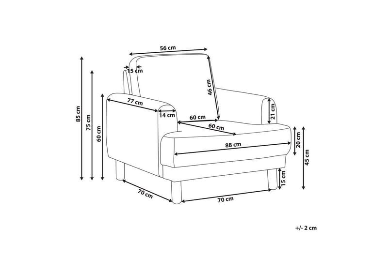 Fåtölj Tuve - Vit, ljust trä/Polyester - Möbler - Stolar & fåtöljer - Fåtölj