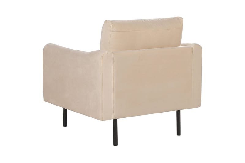 Fåtölj Vinterbro - Beige, svart/Sammet - Möbler - Stolar & fåtöljer - Fåtölj