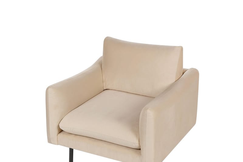 Fåtölj Vinterbro - Beige, svart/Sammet - Möbler - Stolar & fåtöljer - Fåtölj