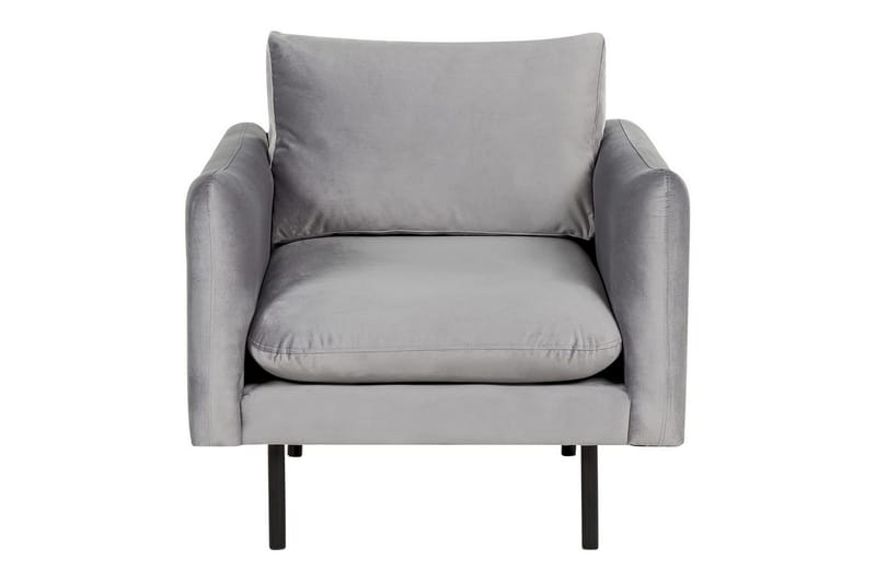 Fåtölj Vinterbro - Grå, svart/Sammet - Möbler - Stolar & fåtöljer - Fåtölj