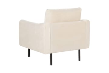 Fåtölj Vinterbro - Ljusbeige, svart/Sammet - Möbler - Stolar & fåtöljer - Fåtölj