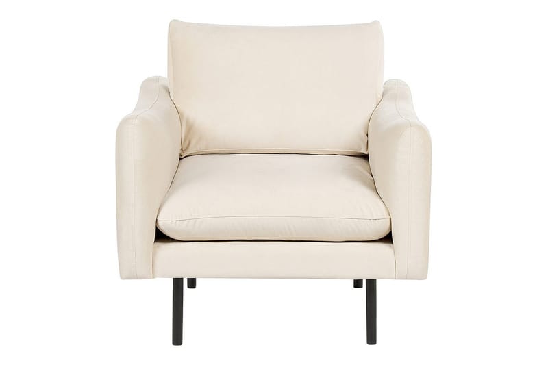 Fåtölj Vinterbro - Ljusbeige, svart/Sammet - Möbler - Stolar & fåtöljer - Fåtölj