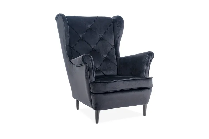 Öronlappsfåtölj Ladella Öronlappsfåtölj Svart - Möbler - Stolar & fåtöljer - Fåtölj - Öronlappsfåtölj