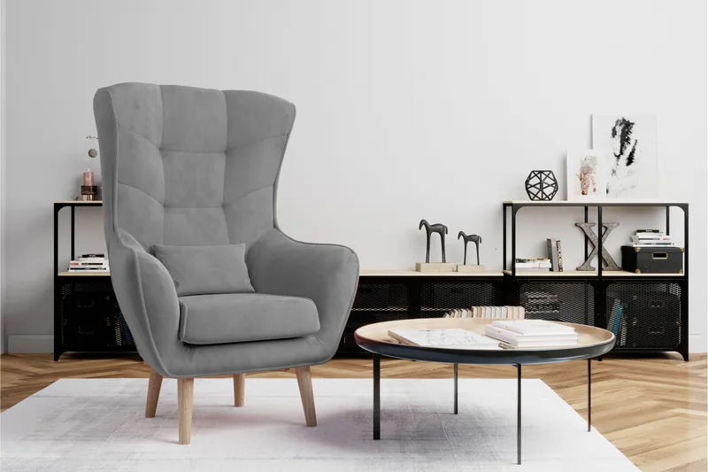 Arti Öronlappsfåtölj - Grå - Möbler - Stolar & fåtöljer - Fåtölj - Öronlappsfåtölj