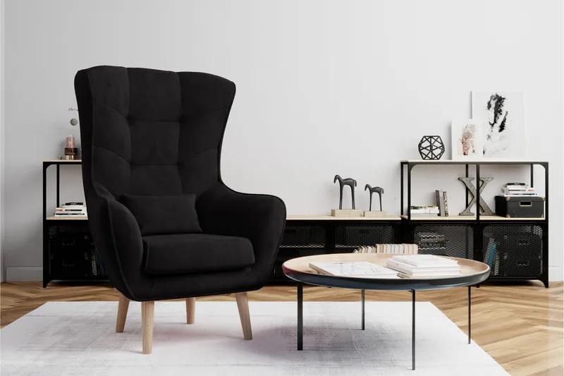 Arti Öronlappsfåtölj - Svart - Möbler - Stolar & fåtöljer - Fåtölj - Öronlappsfåtölj