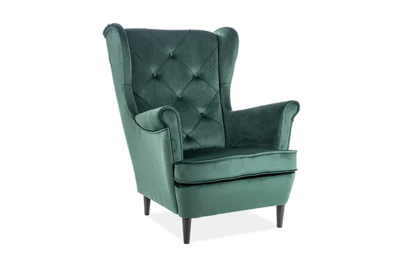 Ladella Öronlappsfåtölj - Grön - Möbler - Stolar & fåtöljer - Fåtölj - Öronlappsfåtölj