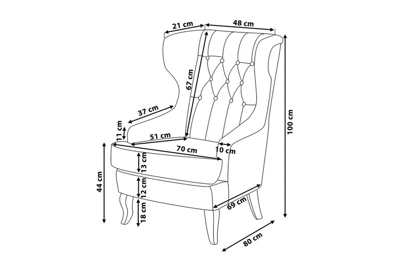 Öronlappsfåtölj Molde - Möbler - Stolar & fåtöljer - Fåtölj - Öronlappsfåtölj