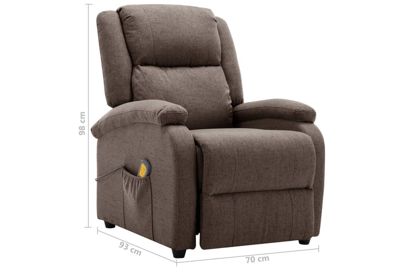 Öronlappsfåtölj recliner taupe tyg - Taupe - Möbler - Stolar & fåtöljer - Fåtölj - Biofåtölj & reclinerfåtölj