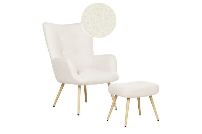 Öronlappsfåtölj Vejle - Beige, svart - Möbler - Stolar & fåtöljer - Fåtölj - Öronlappsfåtölj