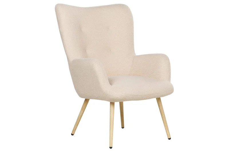 Öronlappsfåtölj Vejle - Rosa, mörkt trä - Möbler - Stolar & fåtöljer - Fåtölj - Öronlappsfåtölj