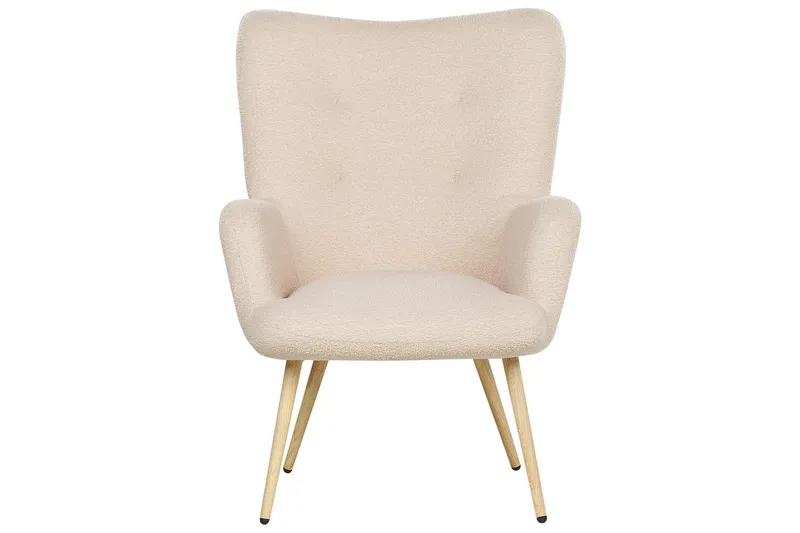 Öronlappsfåtölj Vejle - Rosa, mörkt trä - Möbler - Stolar & fåtöljer - Fåtölj - Öronlappsfåtölj