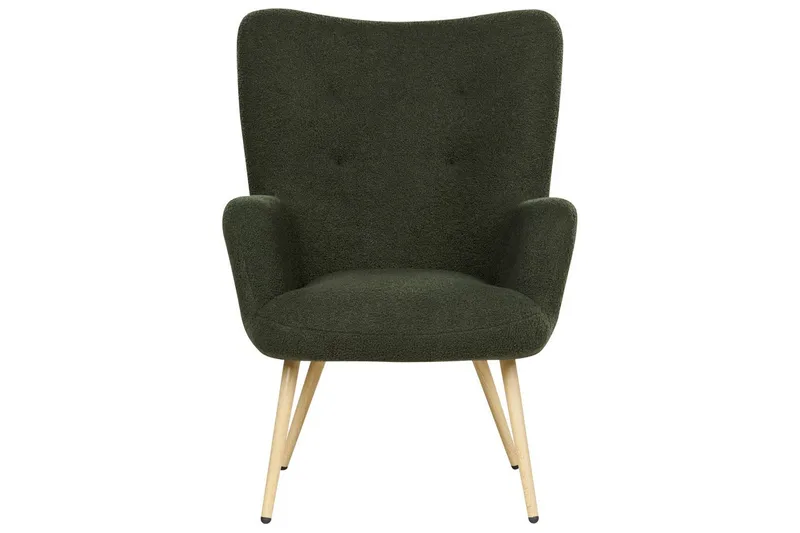 Öronlappsfåtölj Vejle - Vit, Svart - Möbler - Stolar & fåtöljer - Fåtölj - Öronlappsfåtölj