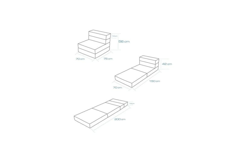 1-sits bäddsoffa Maroubridge Antracit - Antracit - Möbler - Stolar & fåtöljer - Fåtölj - Bäddfåtölj