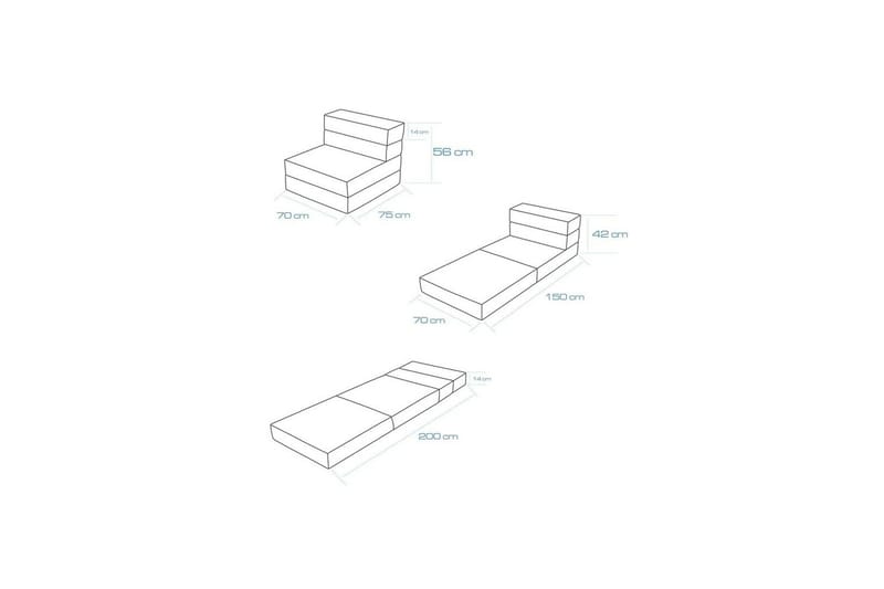 1-sits bäddsoffa Maroubridge Ljusgrå - Ljusgrå - Möbler - Stolar & fåtöljer - Fåtölj - Bäddfåtölj