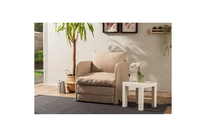 1-sits bäddsoffa Rubby Beige - Beige - Möbler - Stolar & fåtöljer - Fåtölj - Bäddfåtölj