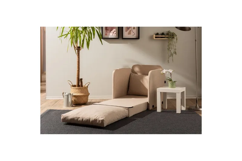 1-sits bäddsoffa Rubby Beige - Beige - Möbler - Stolar & fåtöljer - Fåtölj - Bäddfåtölj