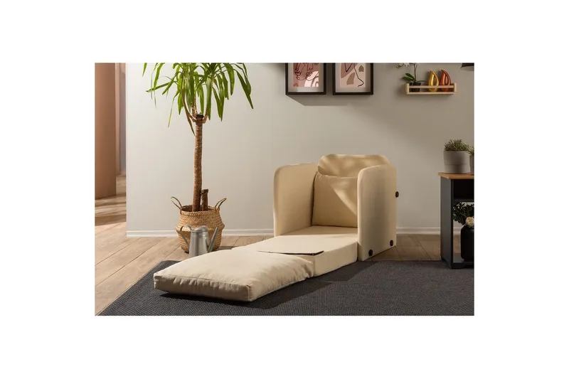 1-sits bäddsoffa Rubby Grädde - Grädde - Möbler - Stolar & fåtöljer - Fåtölj - Bäddfåtölj