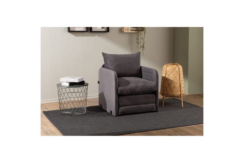 1-sits bäddsoffa Rubby Grå - Grå - Möbler - Stolar & fåtöljer - Fåtölj - Bäddfåtölj