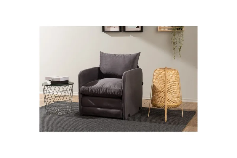 1-sits bäddsoffa Rubby Grå - Grå - Möbler - Stolar & fåtöljer - Fåtölj - Bäddfåtölj