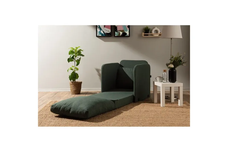 1-sits bäddsoffa Rubby Grön - Grön - Möbler - Stolar & fåtöljer - Fåtölj - Bäddfåtölj