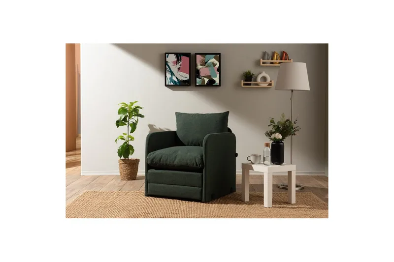 1-sits bäddsoffa Rubby Grön - Grön - Möbler - Stolar & fåtöljer - Fåtölj - Bäddfåtölj